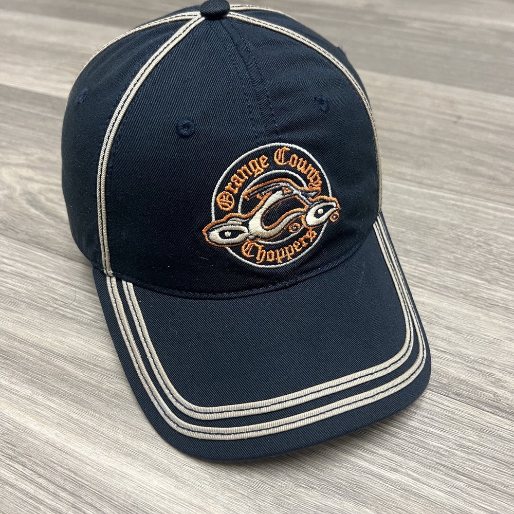 Orange County Choppers Navy Blue Embroidered‎ Biker Baseball Cap Hat One Size